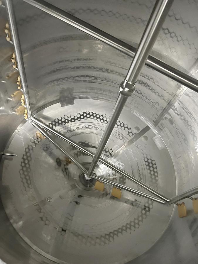 Used Used 1600 Gallon Jacketed Tank, Stainless Steel, With Scrape Agitation & Twin Screw Pump