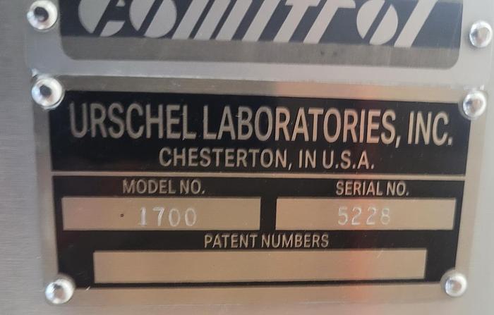 Used USED 2021 URSCHEL COMITROL 1700 PROCESSOR, 40 HP, LIKE NEW