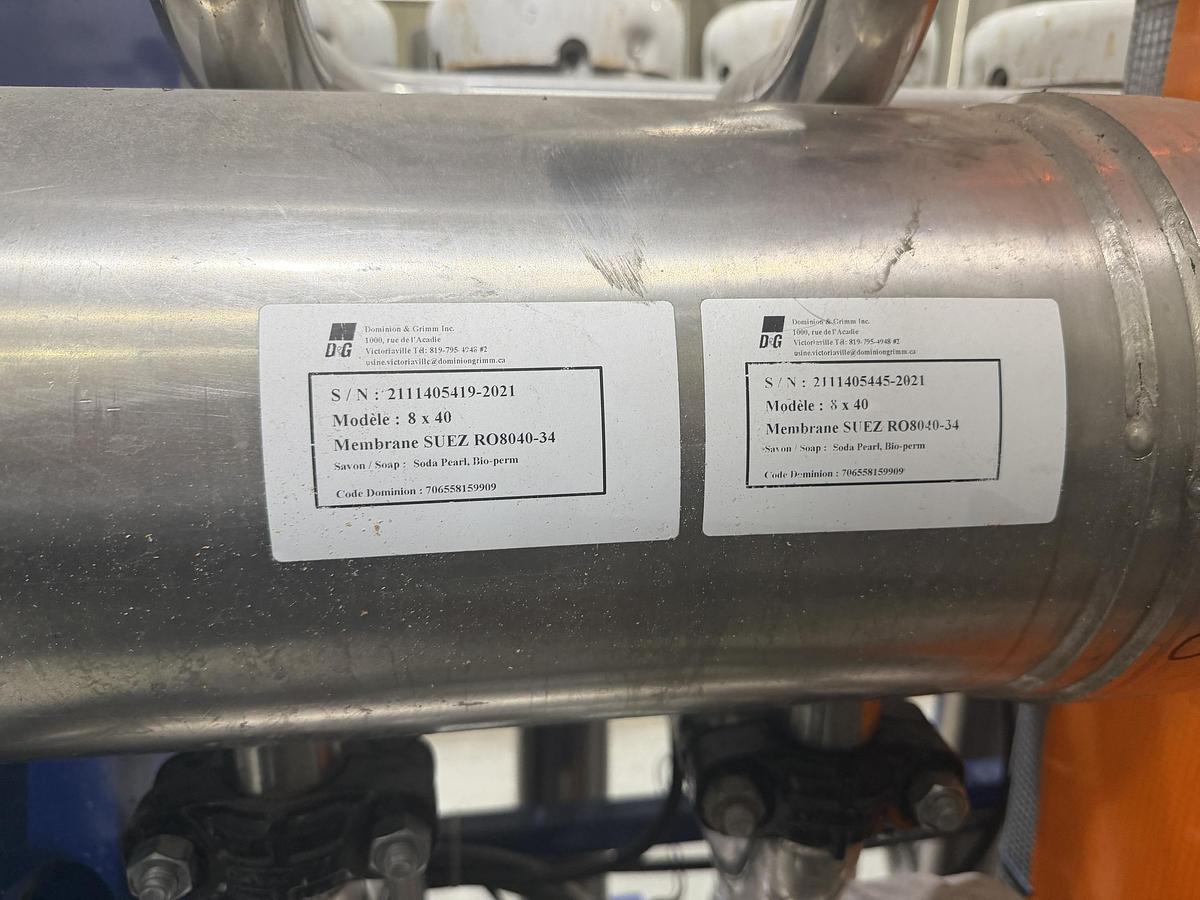 Used Used 2021 Dominion & Grimm Reverse Osmosis Concentrator – 4 Membrane Housings – 575V