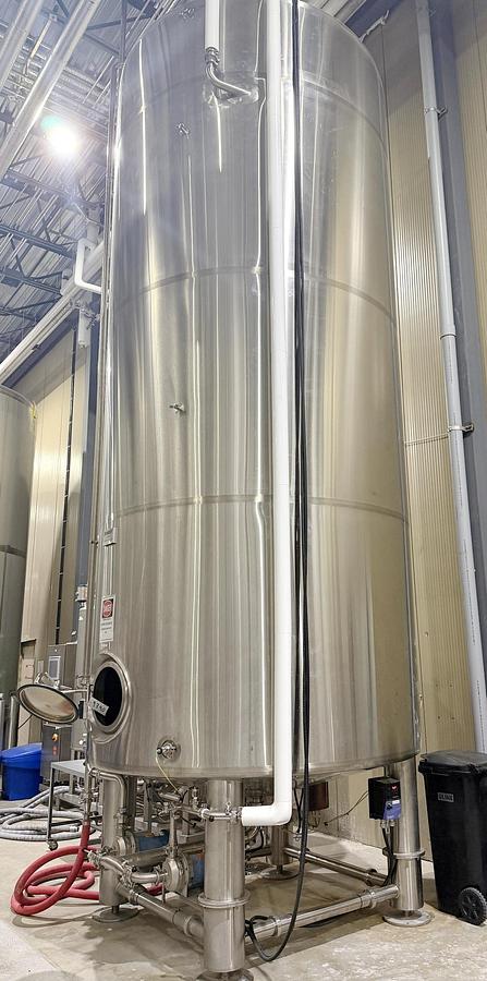 Used Used 11,600 Gallon Jacketed Tank, 304 Stainless Steel****** Confirm this is jacketed