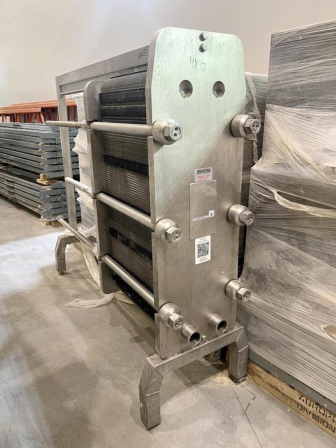 Used Used Alfa Laval Plate Heat Exchanger, Model Front6-FRD, 215.1 Sq.ft