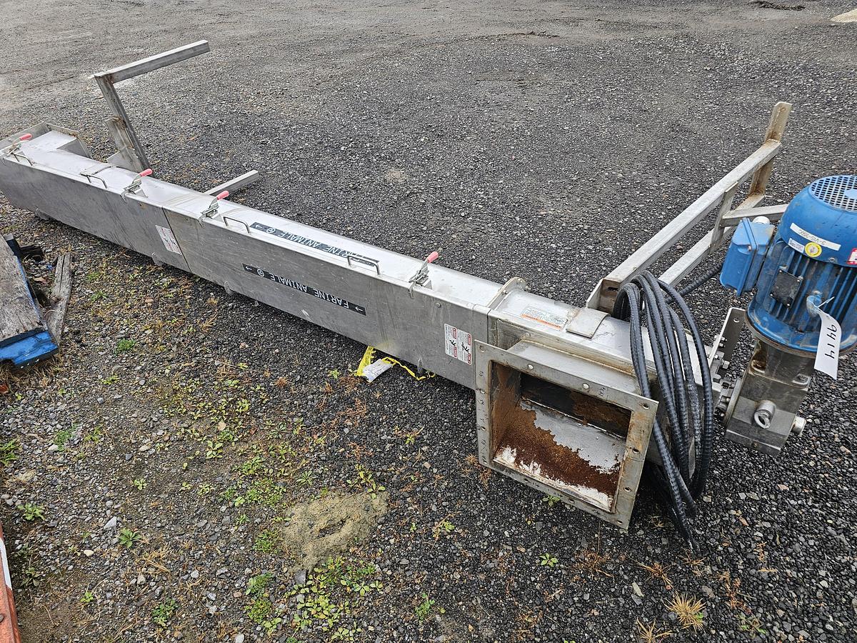 Used Used Law Marot Milpro screw conveyor, 10'' Wide x 144'' Long