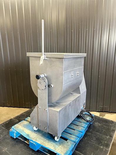 Used USED DADAUX STAINLESS STEEL TILTING PADDLE BLENDER, 7 CUBIC FEET