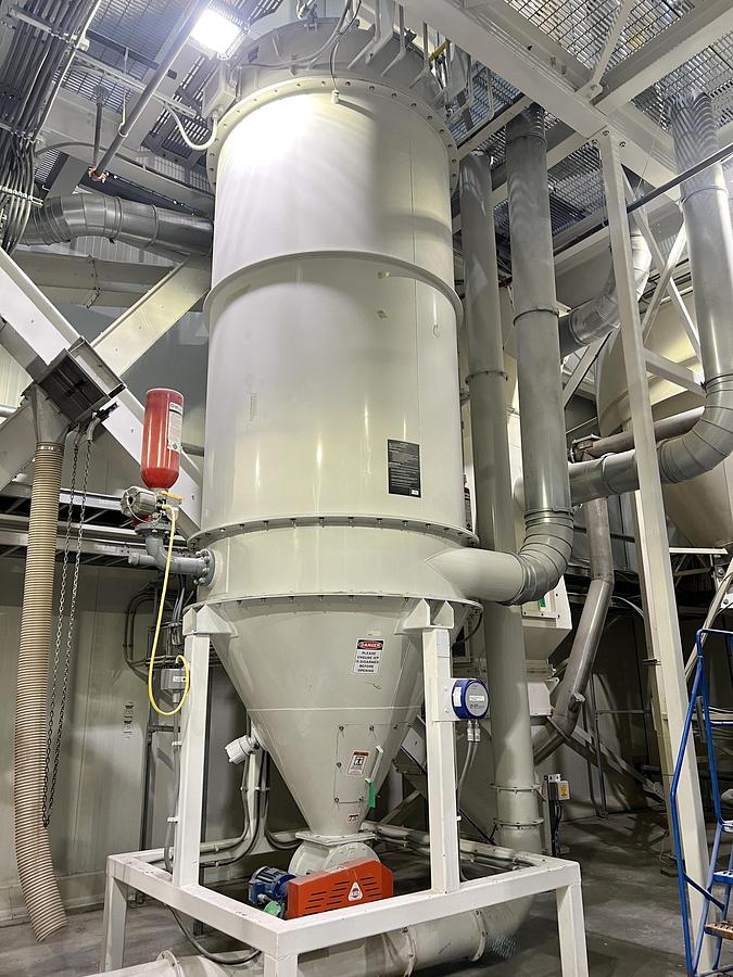 Used Used Kice Venturi Jet Filter, With Rotary Airlock, Cyclone & Fan