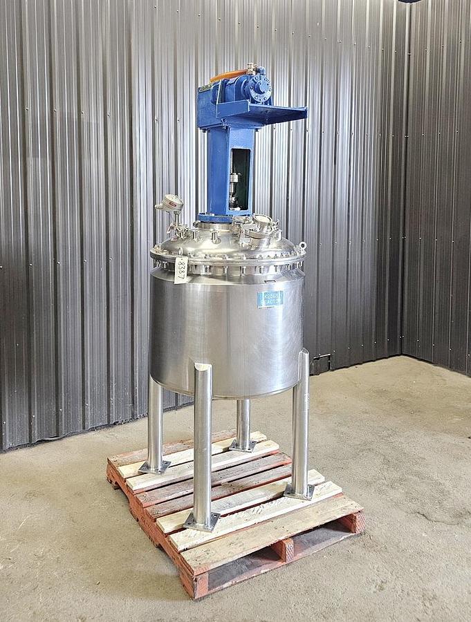 Used Used 70 Gallon Jacketed Tank (Reactor), Stainless Steel, With Mixer