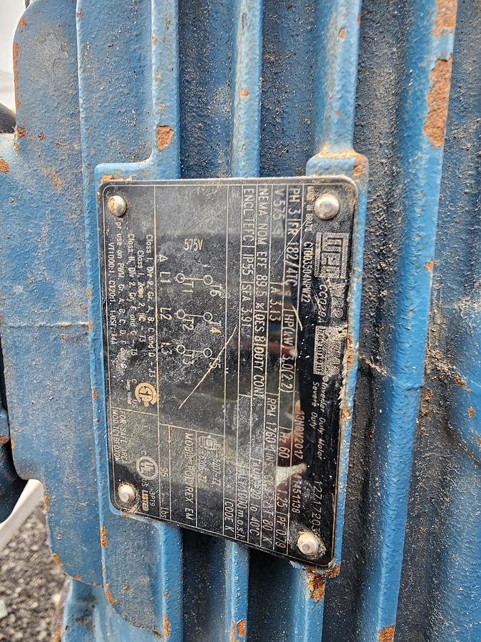 Used Used Law Marot Milpro screw conveyor, 10'' Wide x 144'' Long