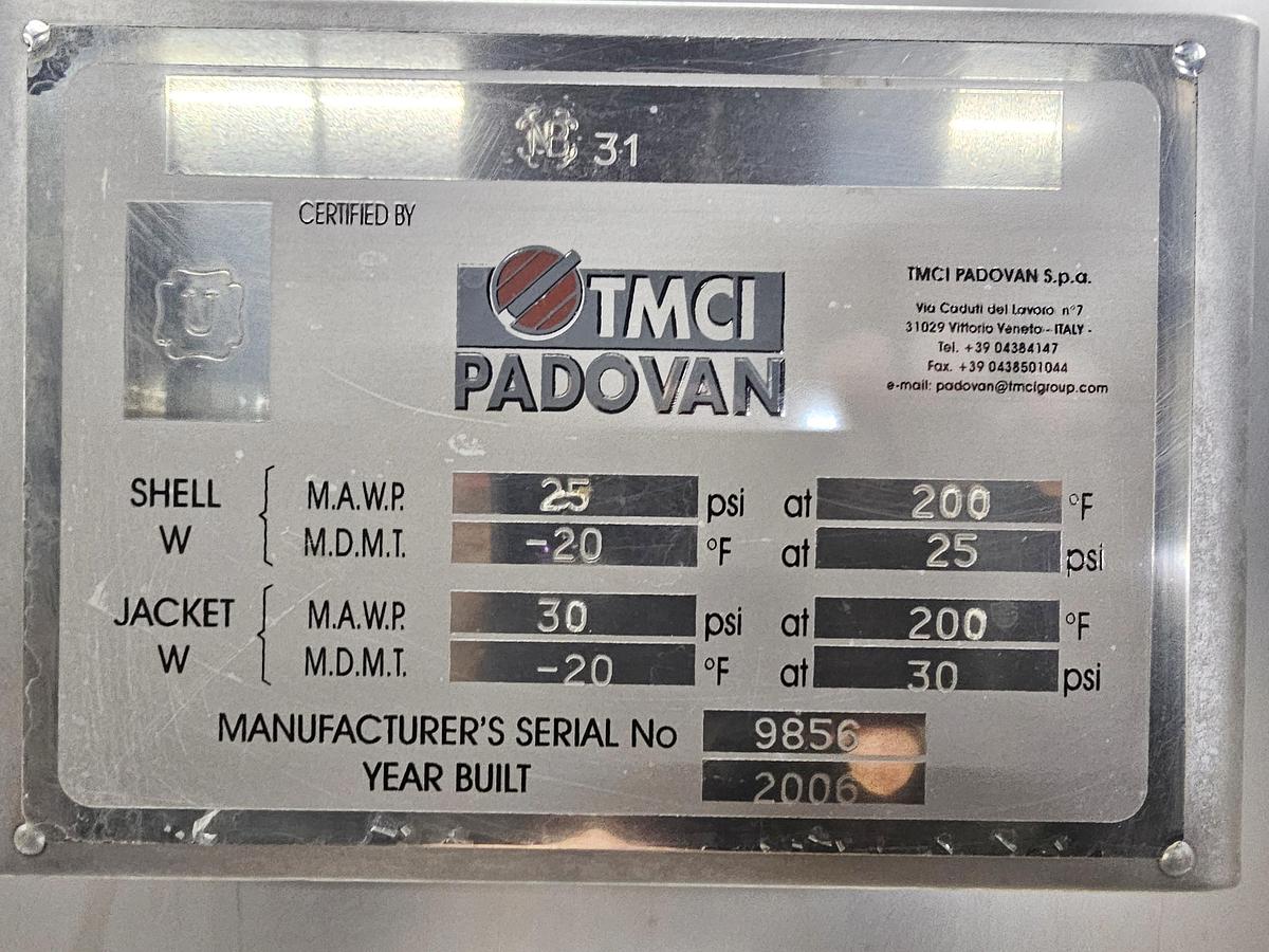 Used Used 400 Gallon Jacketed Tank (Reactor), With Waukesha Pump & Load Cells, Stainless Steel