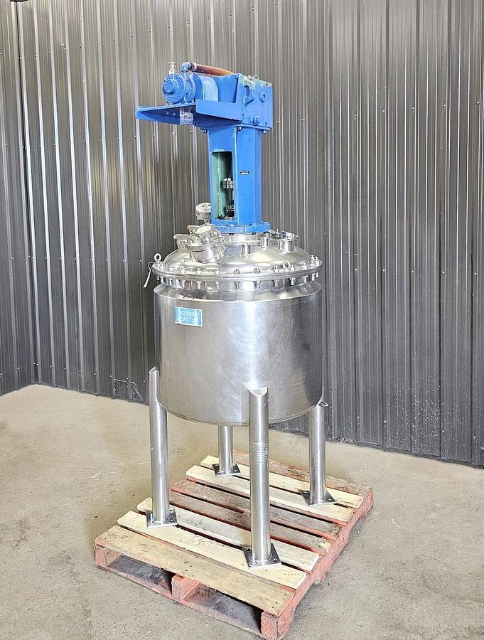 Used Used 70 Gallon Jacketed Tank (Reactor), Stainless Steel, With Mixer