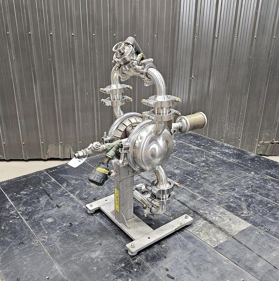 Used Used Wilden Saniflo Diaphragm Pump, 1.5" X 1.5", With Surge Dampener