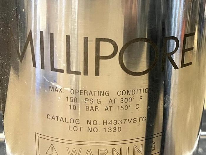 D'occasion USED MILLIPORE FILTER, CARTRIDGE TYPE, 2" INLET/OUTLET, STAINLESS STEEL vendu...