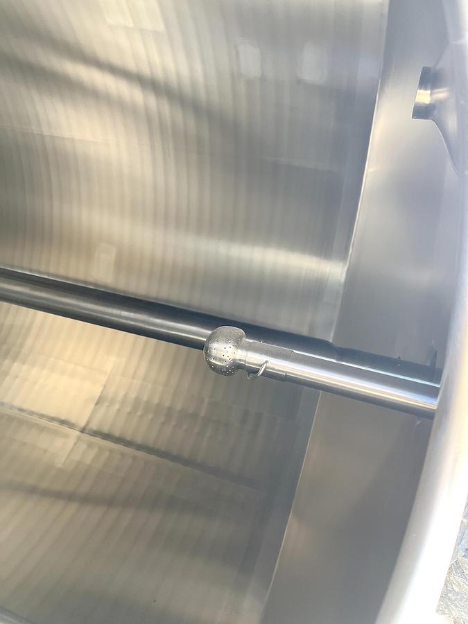 Used Unused 2500 Gallon Jacketed Tank, 316L Stainless Steel, With Scrape Agitation