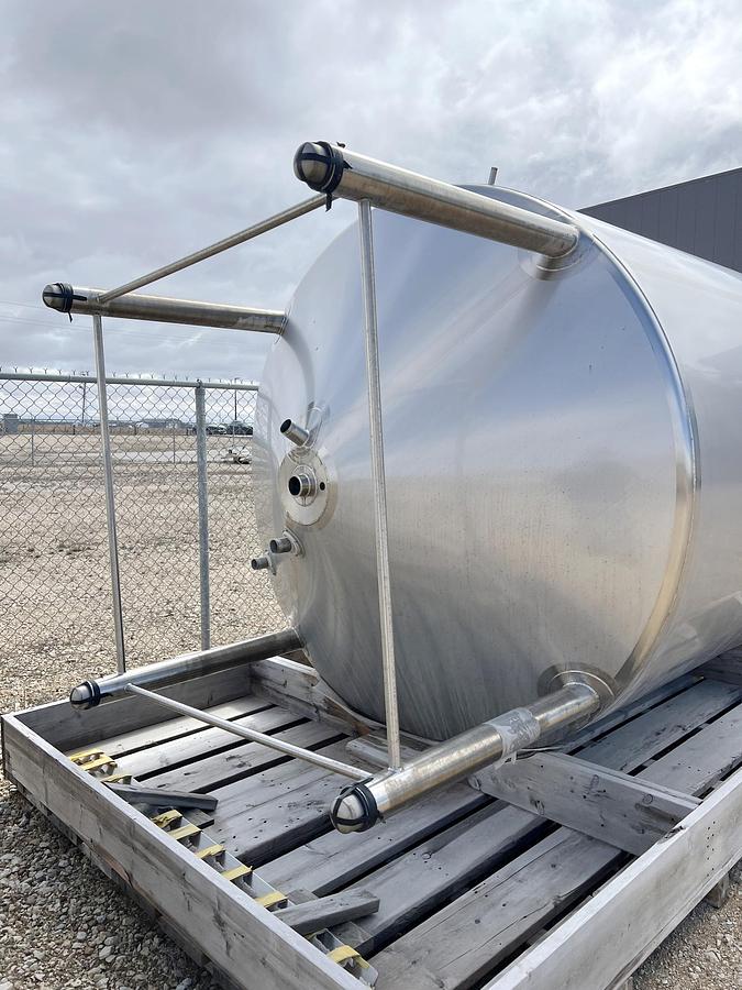 Used Unused 2500 Gallon Jacketed Tank, 316L Stainless Steel, With Scrape Agitation