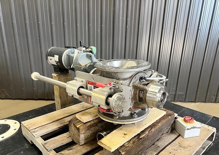 Used USED ROTARY AIR LOCK VALVE, SIZE: 8" X 8", STAINLESS STEEL, CLEAN-IN-PLACE