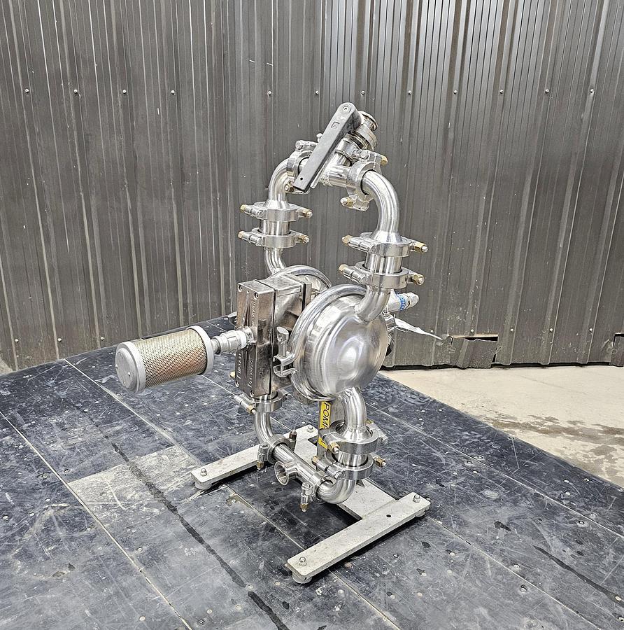 Used Used Wilden Saniflo Diaphragm Pump, 1.5" X 1.5", With Surge Dampener