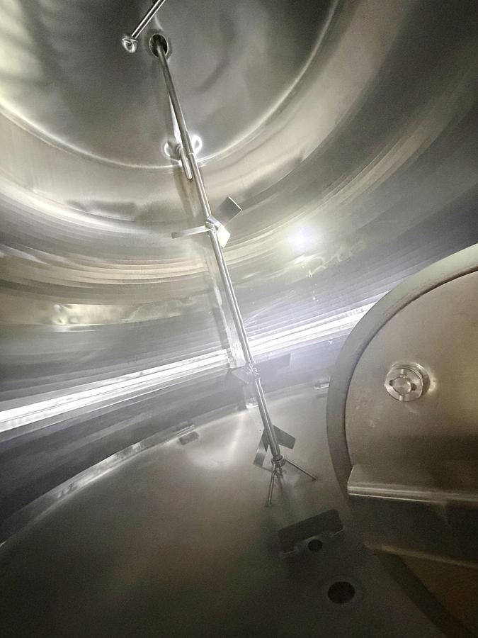 Used Used 5500 Gallon Jacketed Tank, 304 Stainless Steel, With Mixer