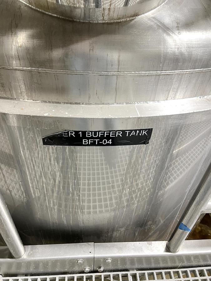 Used Used 1600 Gallon Jacketed Tank, Stainless Steel, With Scrape Agitation & Twin Screw Pump