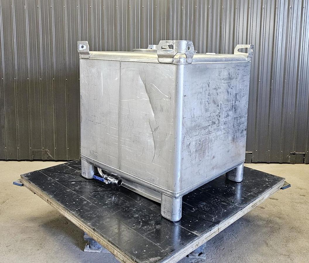 Used Used 350 Gallon IBC Tank (Tote), 304 Stainless Steel