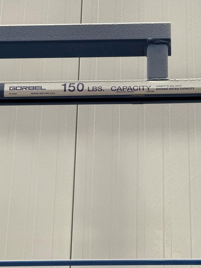 Used Used Acculift Free Standing Jib Crane with Vacuum Tube Lift System for 70 Lbs. Paper Type Bags