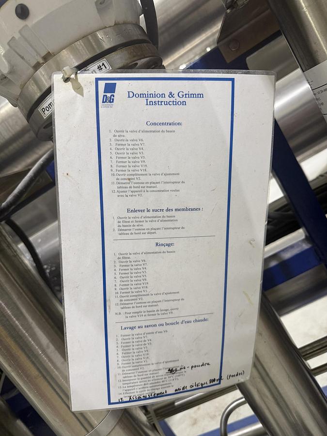 Used Used 2021 Dominion & Grimm Reverse Osmosis Concentrator – 4 Membrane Housings – 575V