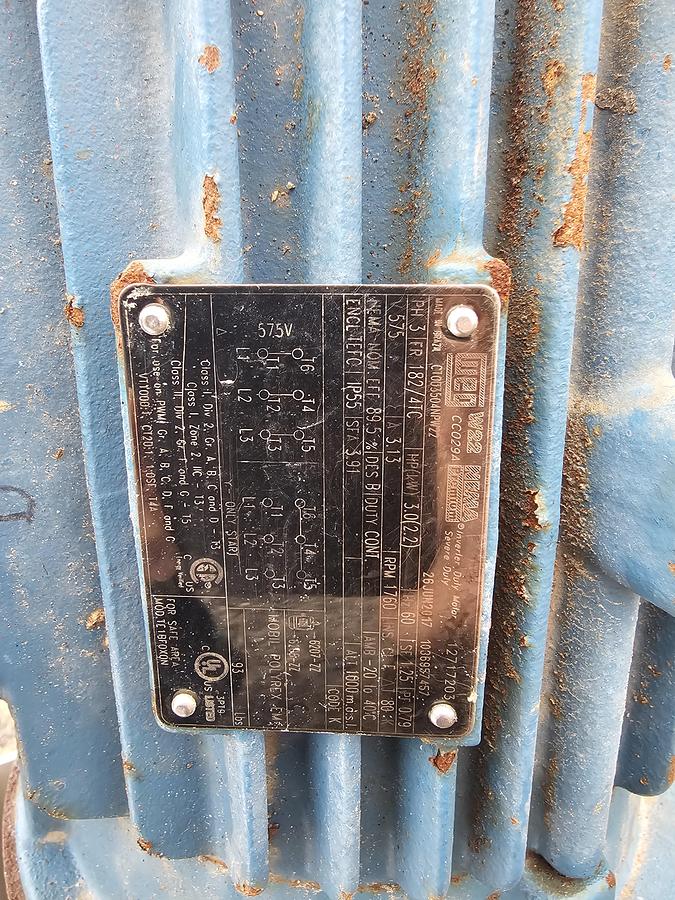 Used Used Law Marot Milpro screw conveyor, 10'' Wide x 144'' Long