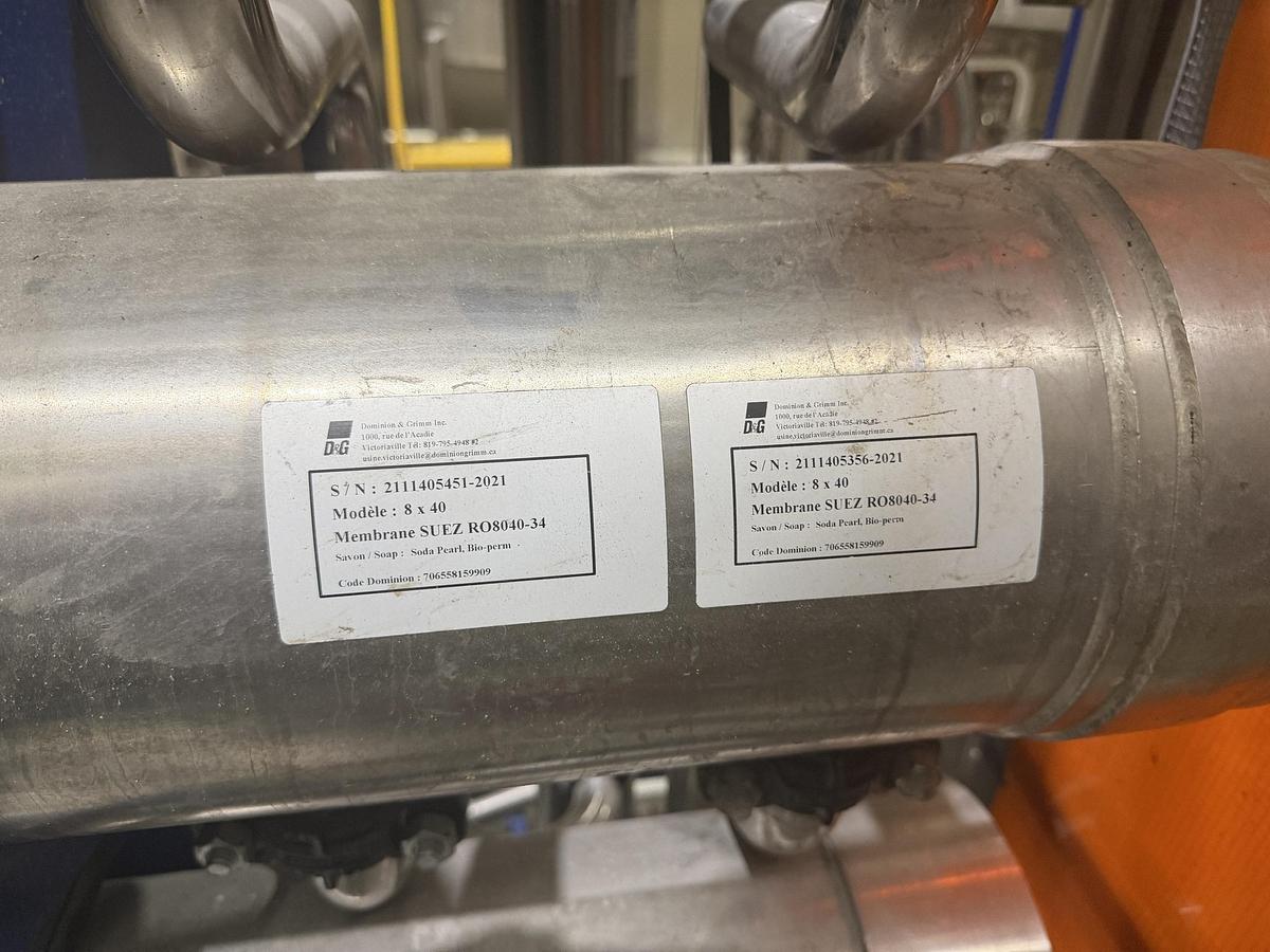 Used Used 2021 Dominion & Grimm Reverse Osmosis Concentrator – 4 Membrane Housings – 575V
