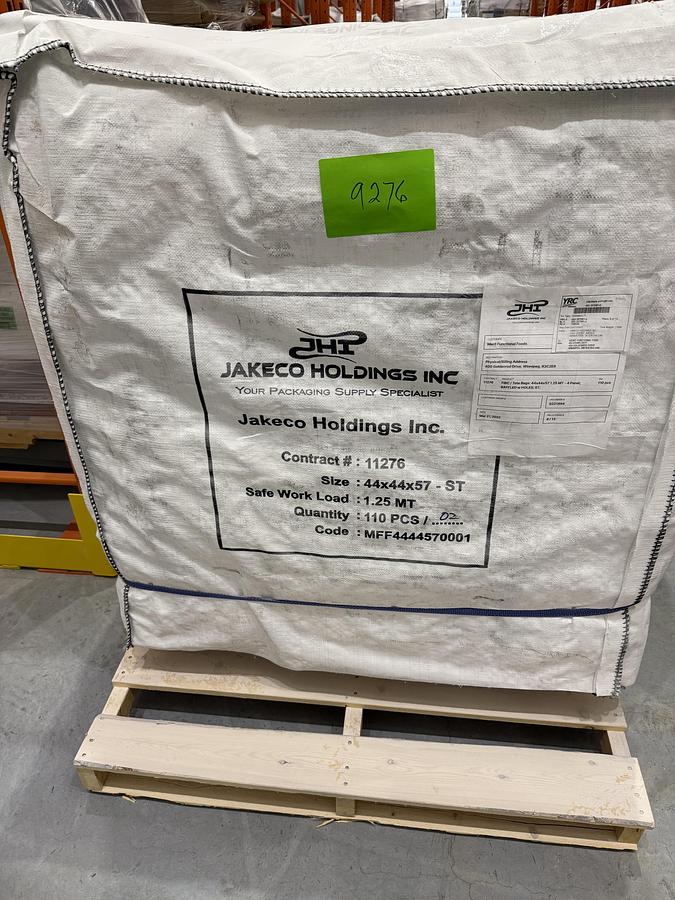 Used Unused Jakeco Holdings Bulk Tote Bags, Capacity 1.25 MT