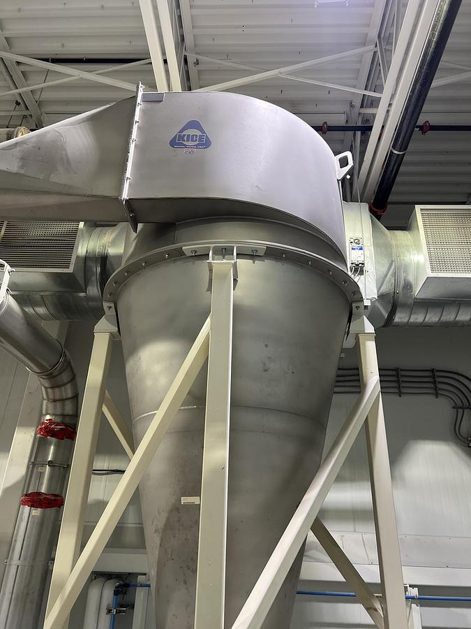 Used Used Kice Venturi Jet Filter, With Rotary Airlock, Cyclone & Fan