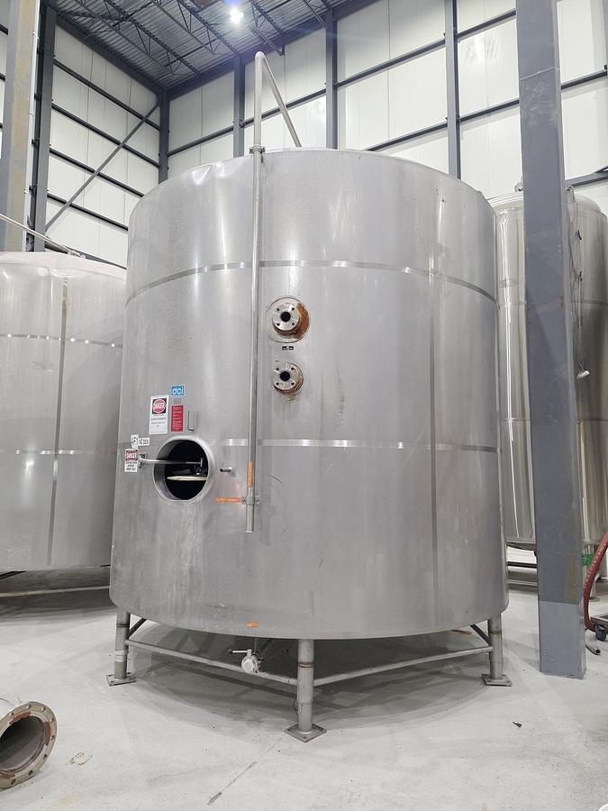 Used Used 7500 Gallon DCI Jacketed Tank, 304 Stainless Steel