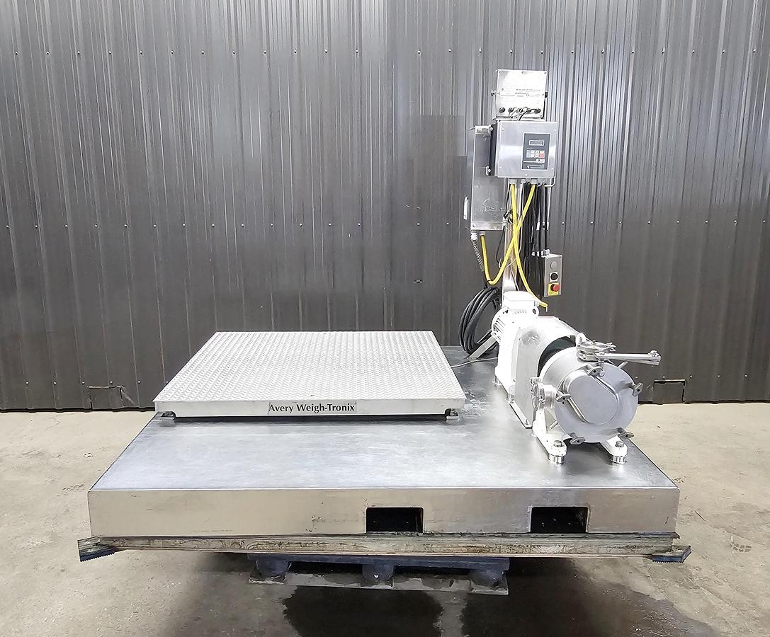 Used Used Sine Lobe Pump, Model 135, with Scale