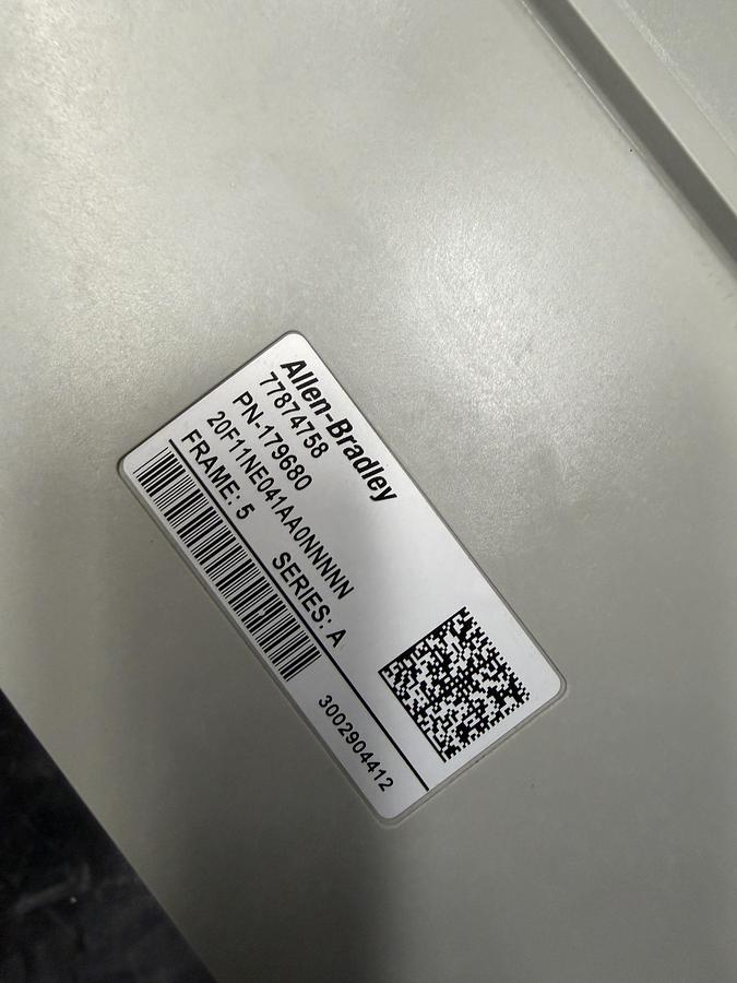 Used Used Allen-Bradley Variable Frequency Drive, Model 20F11NE041 AA0NNNNN, 40 HP, 600V