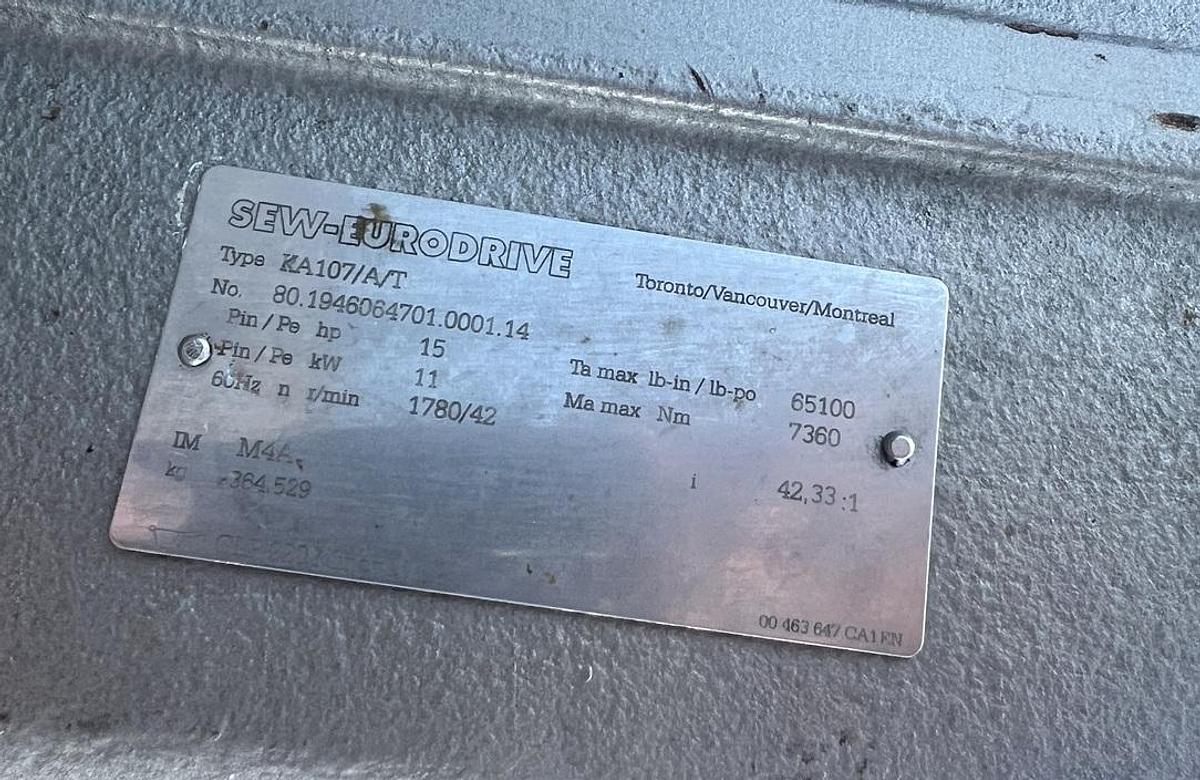 Used Used Screw Conveyor, 24’’ Diameter x 252’’ Long