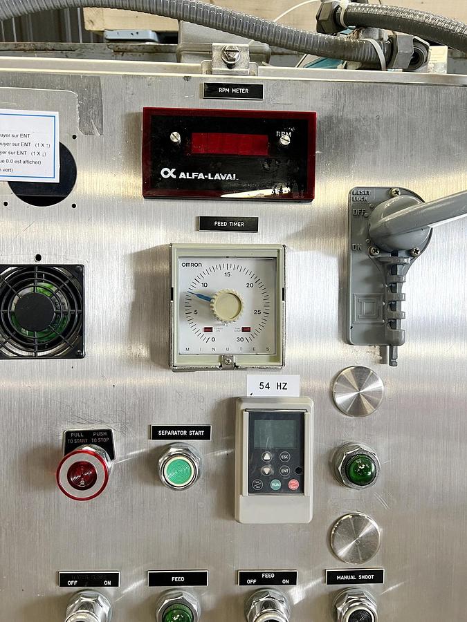 Used Used Alfa Laval Desludger Disc Centrifuge, Model BTPX 205SGD-34-CDP-60