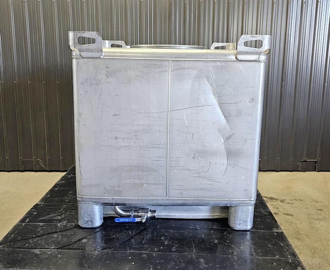 Used Used 350 Gallon IBC Tank (Tote), 304 Stainless Steel