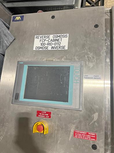 Used USED OSMO MEMBRANE SYSTEMS GMBH, COMPLETE REVERSE OSMOSIS SYSTEM
