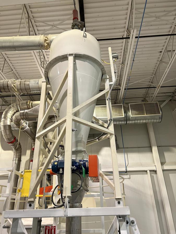 Used Used Kice Venturi Jet Filter, With Rotary Airlock, Cyclone & Fan