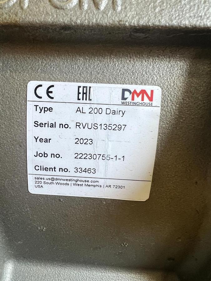 Used Unused DMN Westinghouse Rotary Air Lock Valve, 8'' x 8''