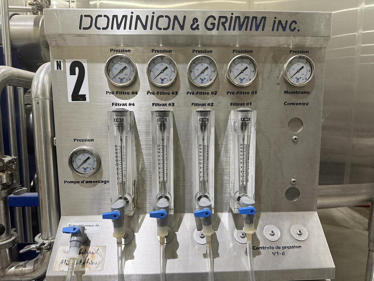 Used Used 2021 Dominion & Grimm Reverse Osmosis Concentrator – 4 Membrane Housings – 575V