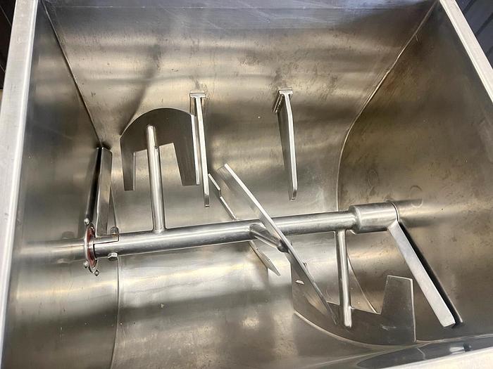 Used USED DADAUX STAINLESS STEEL TILTING PADDLE BLENDER, 7 CUBIC FEET
