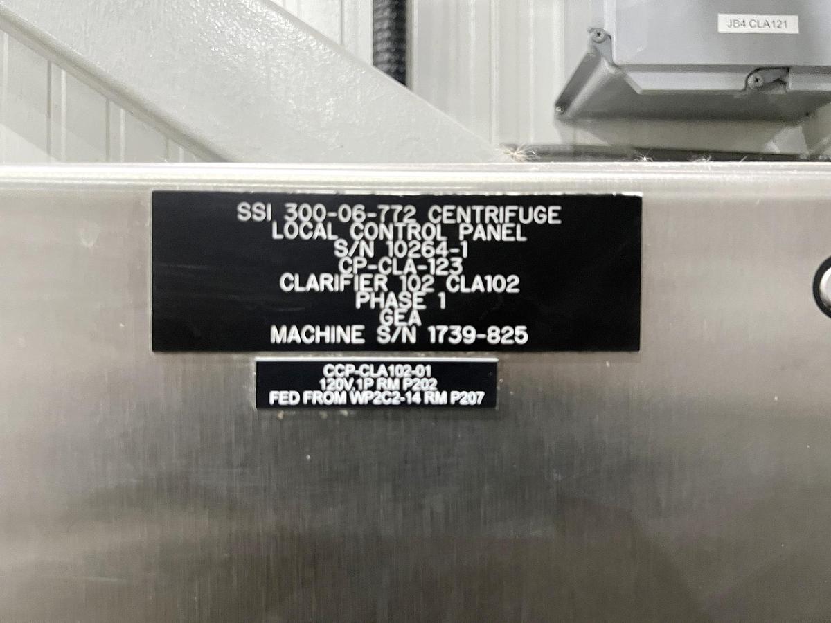 Used Used GEA Westfalia Disc Stack Centrifuge, Model SSI-300-06-772