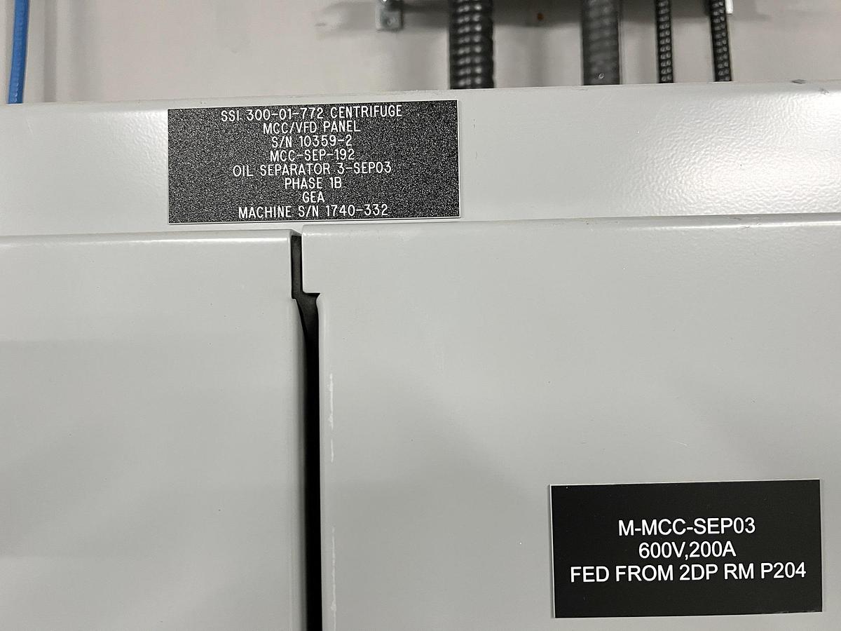 Used Used GEA Westfalia Disc Stack Centrifuge, Model SSI-300-06-772