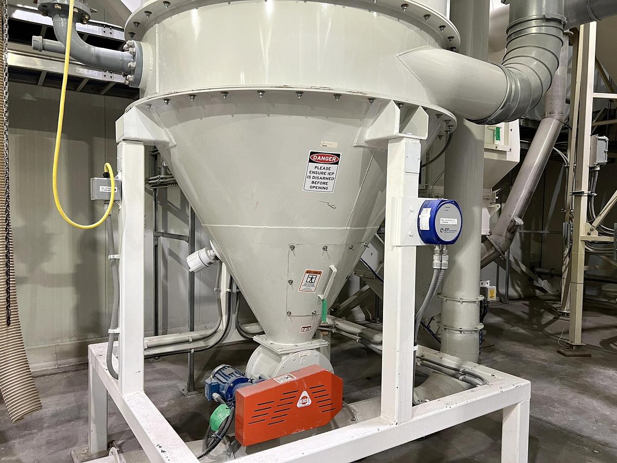 Used Used Kice Venturi Jet Filter, With Rotary Airlock, Cyclone & Fan