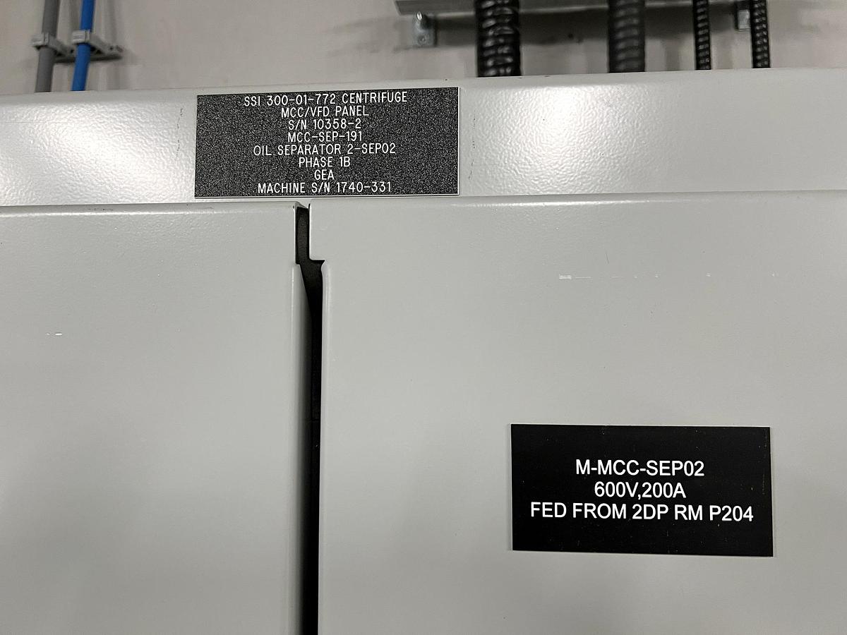 Used Used GEA Westfalia Disc Stack Centrifuge, Model SSI-300-06-772