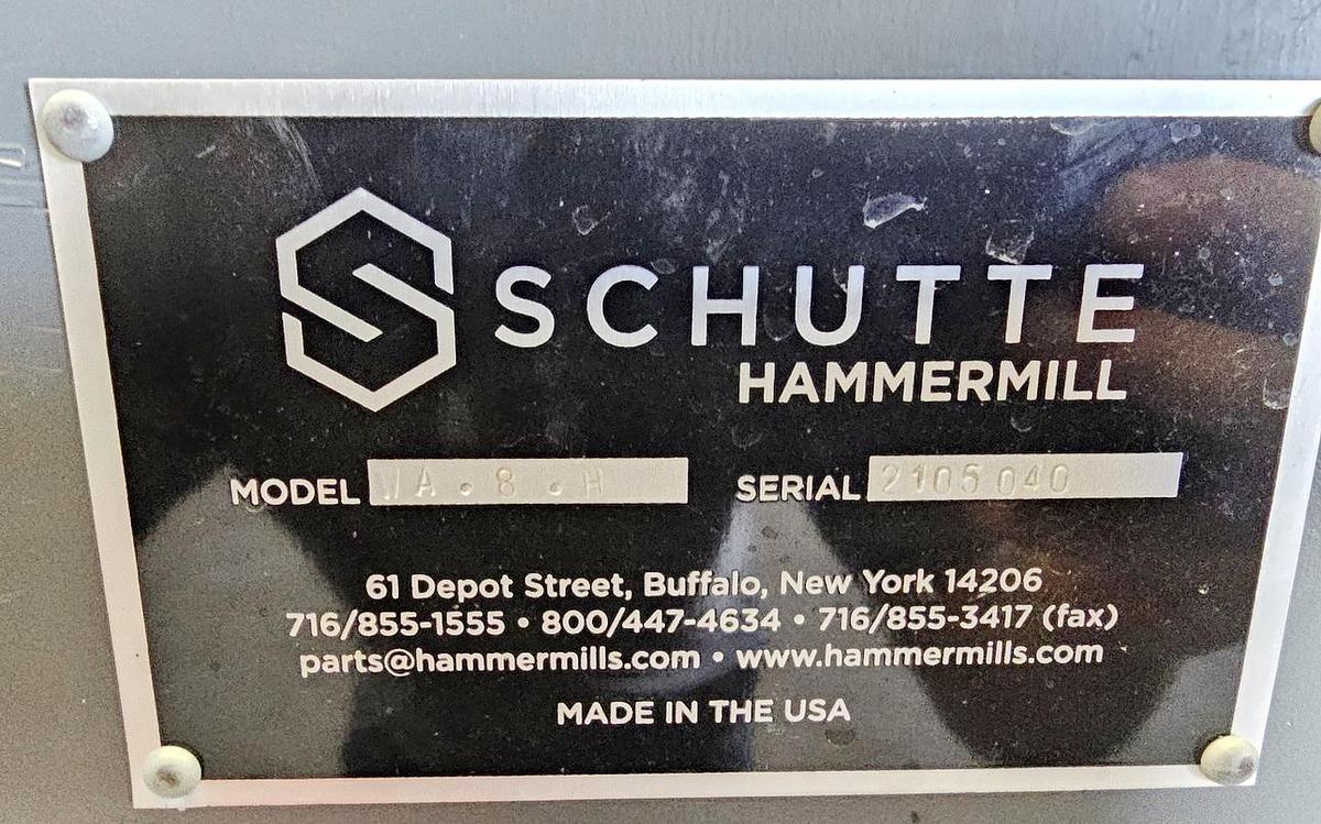 Used Used Schutte Hammer Mill, Swinging Hammers, 10 HP