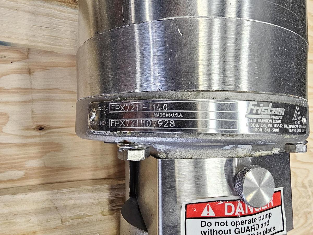 Used Used Fristam Centrifugal Pump, 2" X 1.5", 1.5 HP