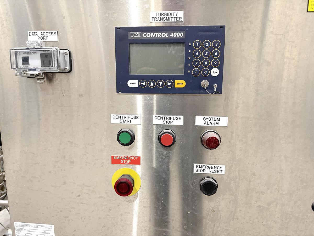 Used Used GEA Westfalia Clarifier Skid, Model GSC 18-06-577