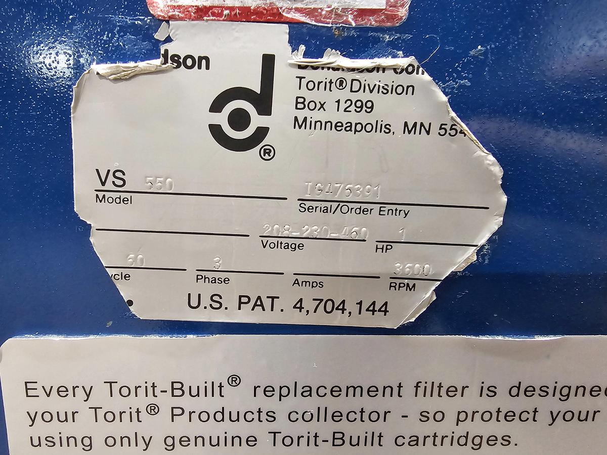 Used Aaron Elgin IL Auction - Lot 31 Donaldson Dust Collector 2 of 2