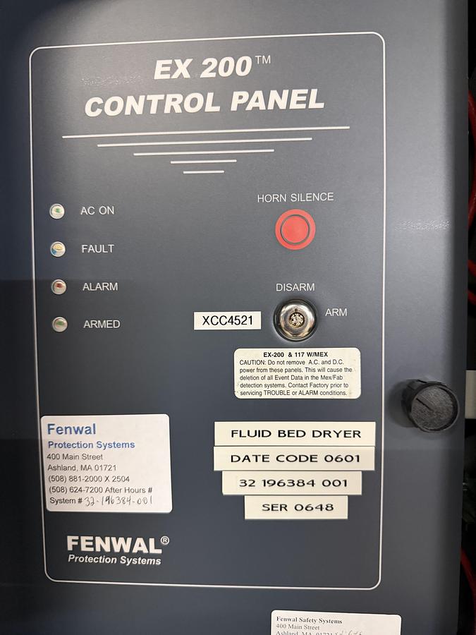 Used Used Fluid Air Fluid Bed Dryer / Granulator, Model 20L