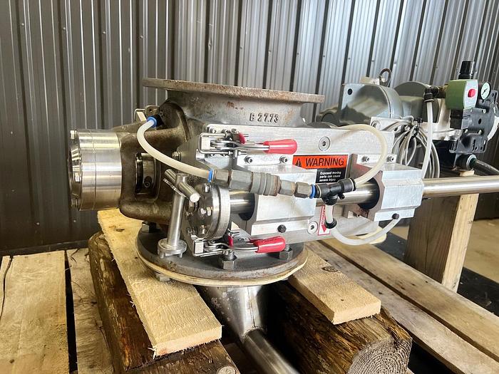 Used USED ROTARY AIR LOCK VALVE, SIZE: 8" X 8", STAINLESS STEEL, CLEAN-IN-PLACE