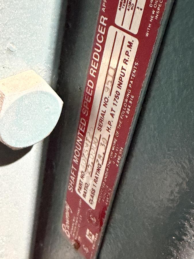 Used Used Scott Ribbon/Paddle Blender, 100 Cubic Feet, With Infeed & Outfeed Drag Conveyors