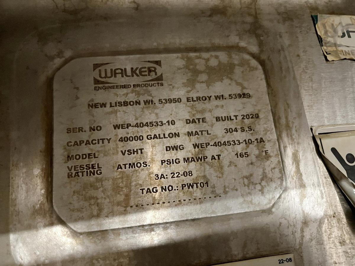 Used Used 40,000 Gallon Insulated Tank (Silo), 304 Stainless Steel